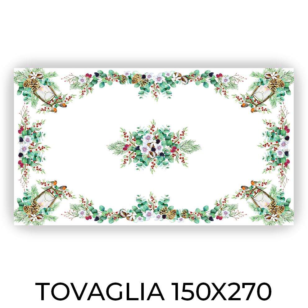 Tovaglia LANTERNA E PETTIROSSI