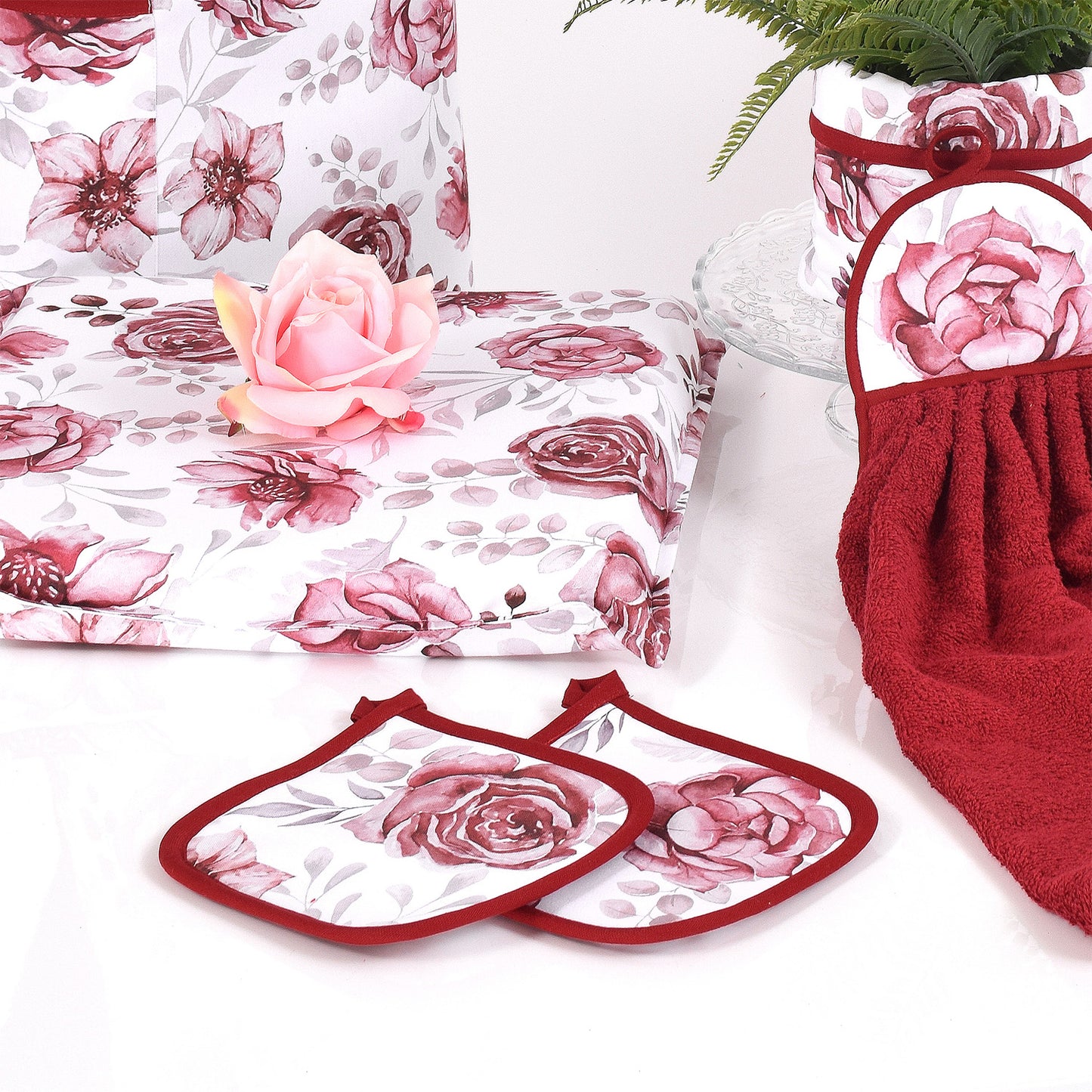 Set di 2 Presine SHABBY CHIC - RED