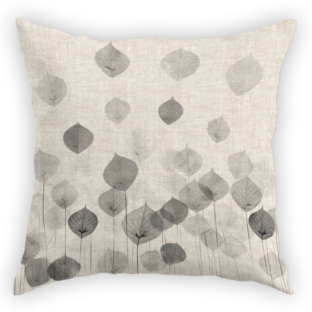 Cuscino arredo FOGLIE DELICATE GREY
