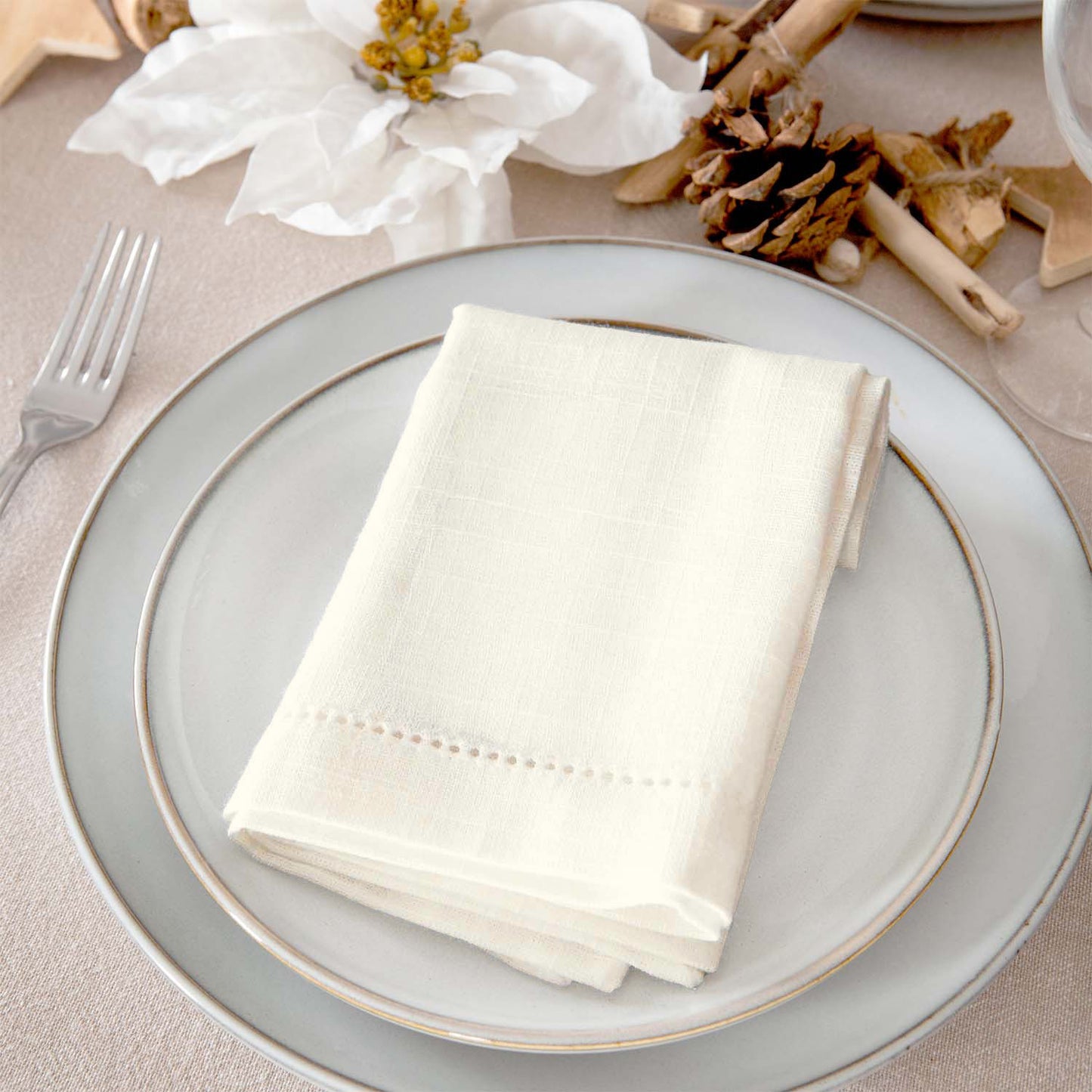 Tovaglioli PURO LINO con orlo a jour