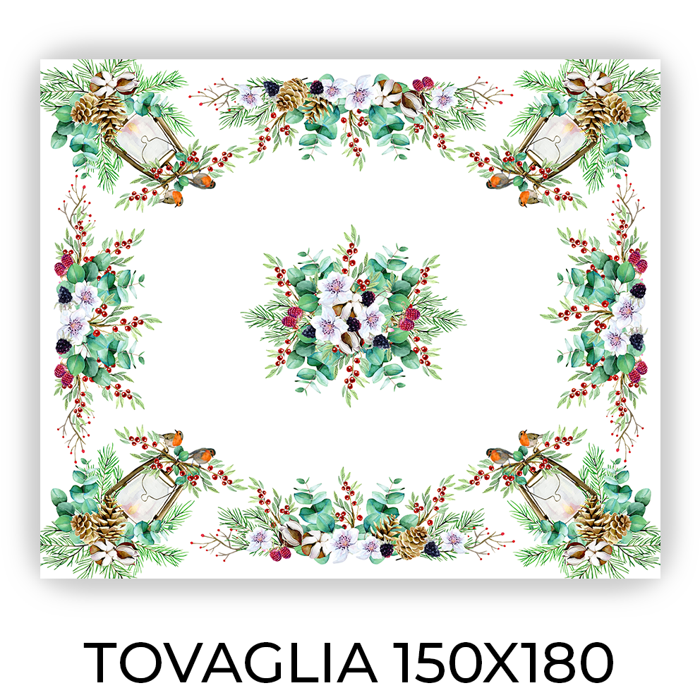 Tovaglia LANTERNA E PETTIROSSI