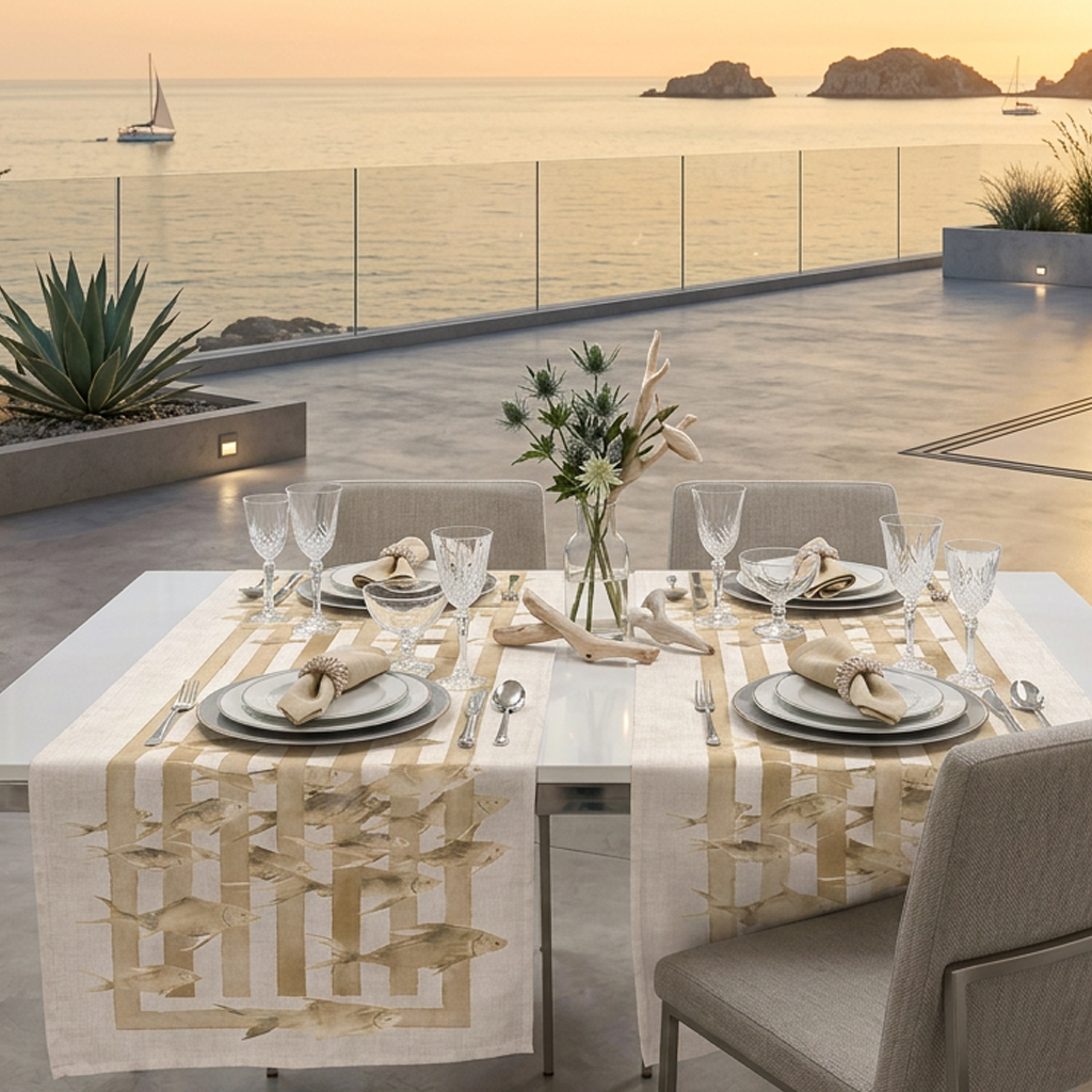 Runner TRAME DI MARE BEIGE