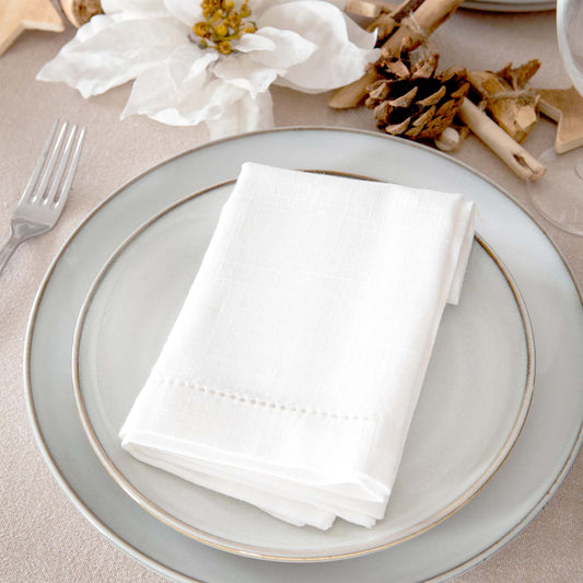 Tovaglioli PURO LINO con orlo a jour