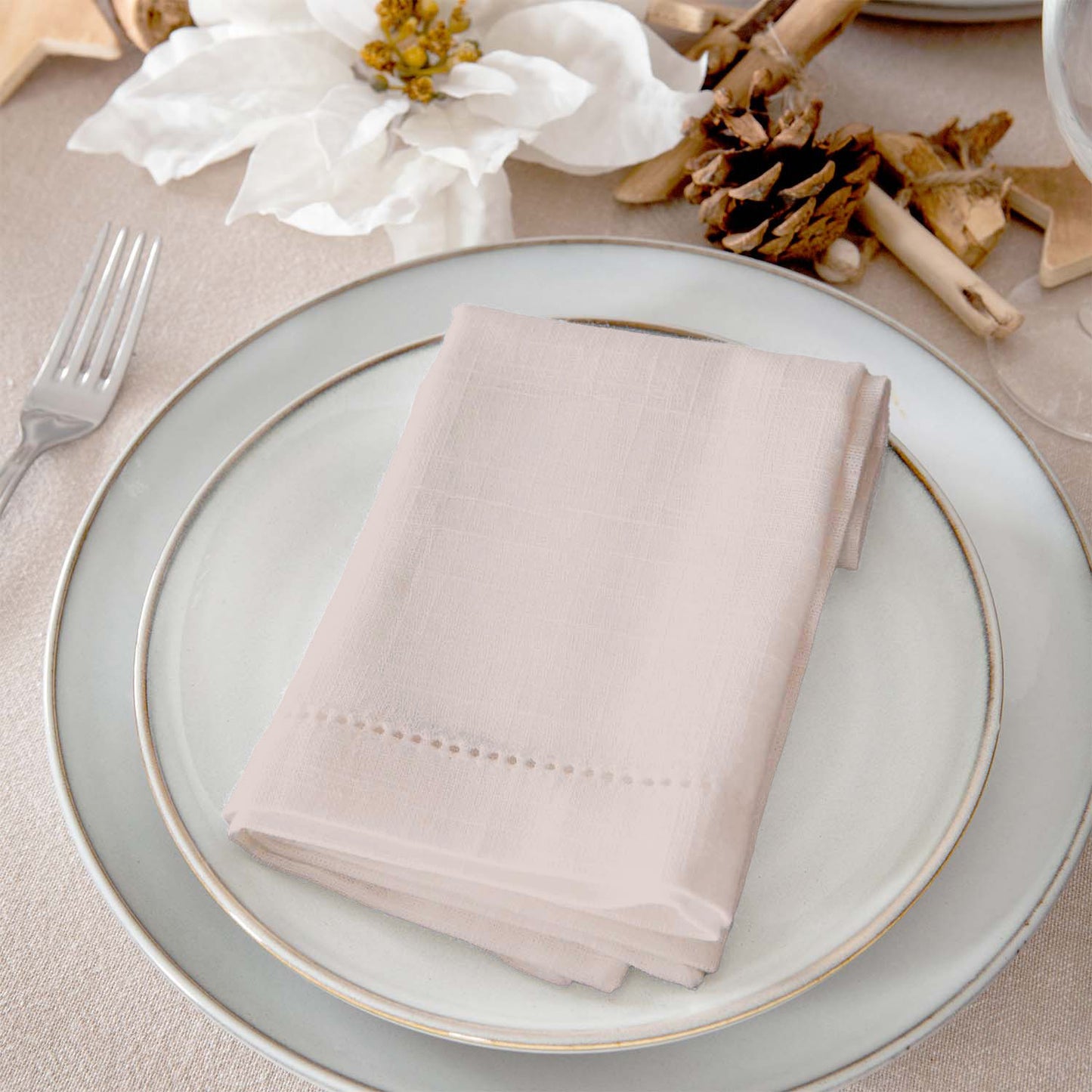 Tovaglioli PURO LINO con orlo a jour