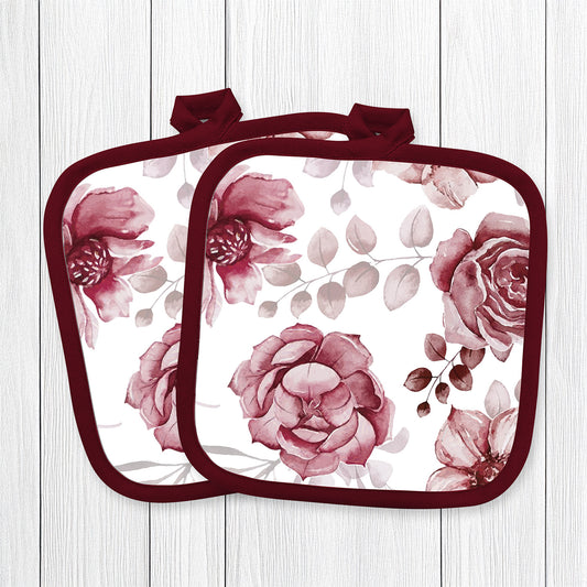 Set di 2 Presine SHABBY CHIC - RED